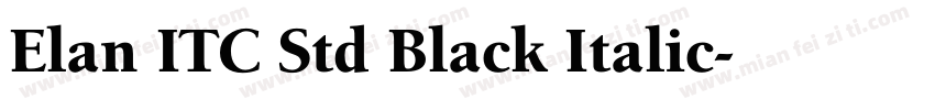 Elan ITC Std Black Italic字体转换